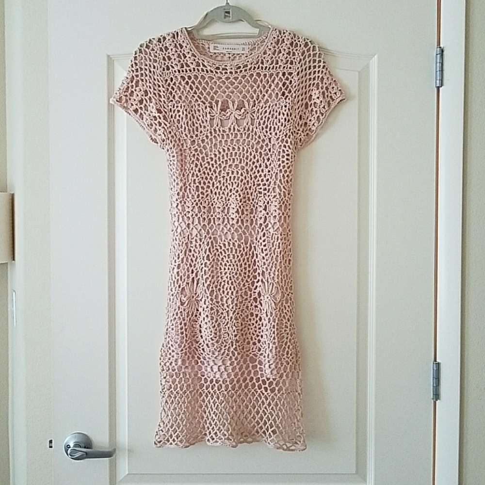 Zara knit crochet dress